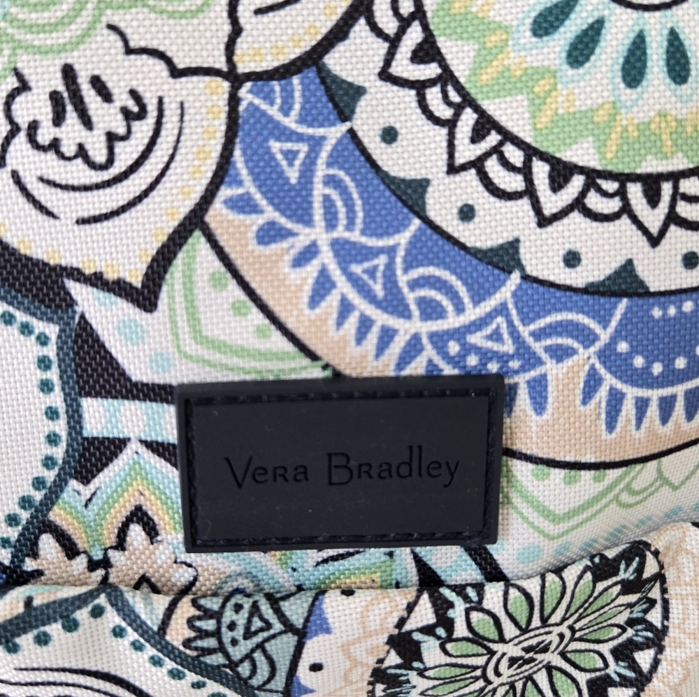 Vera Bradley Mandala Print Sling Bag Backpack Blue Teal Peach Green NWOT - Picture 2 of 8
